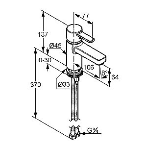 Смеситель для раковины Kludi Zenta 382510575 купить в интернет-магазине сантехники Sanbest