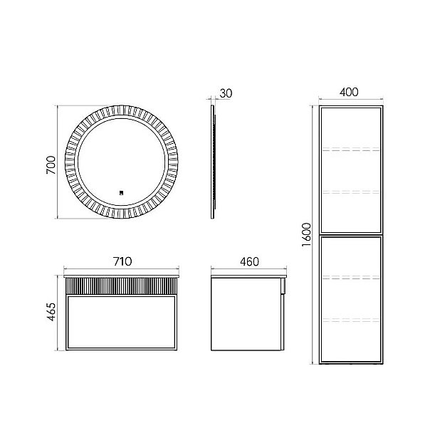 Тумба с раковиной Comforty Мадрид 70 00-00020643 серый шелк для ванной в интернет-магазине Sanbest