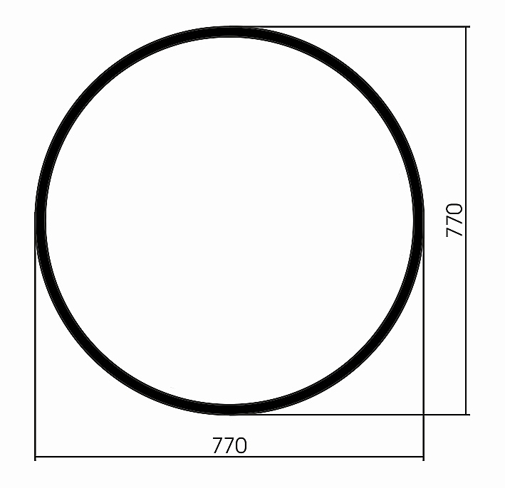 Зеркало Azario Манхэттен-лофт 77 LED-00002428 черное в ванную от интернет-магазине сантехники Sanbest
