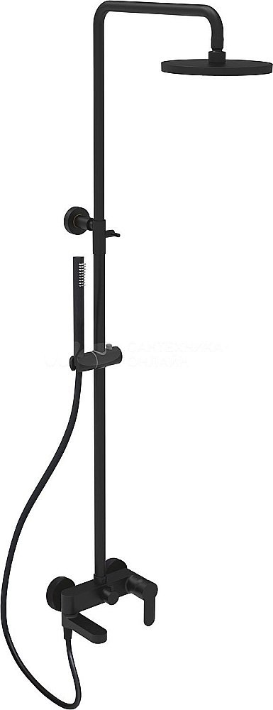 Душевая система Paffoni BLU ZCOL632NO черная матовая купить в интернет-магазине сантехники Sanbest