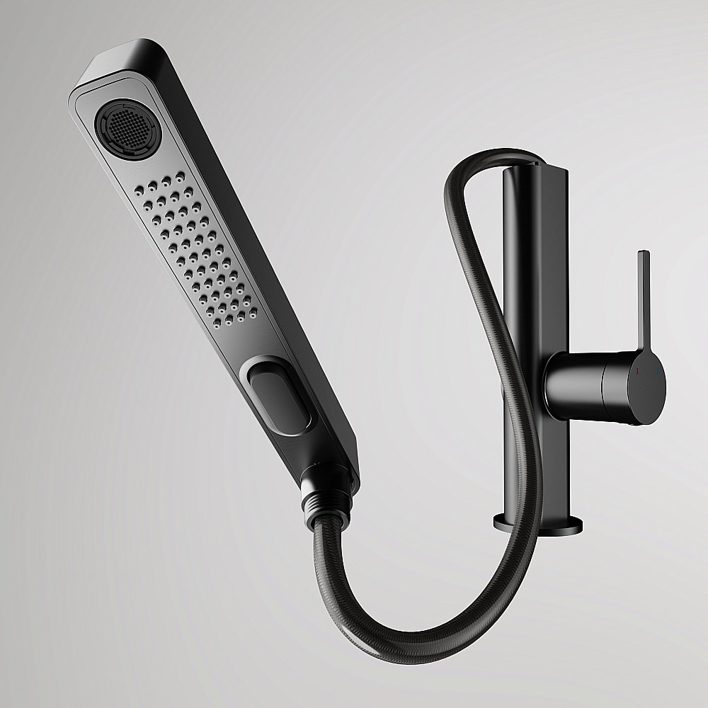 Смеситель для кухни Vincea VKF-22GM вороненая сталь купить в интернет-магазине сантехники Sanbest