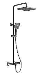Душевая система Kaiser Serio 05382-15 вороненая сталь купить в интернет-магазине сантехники Sanbest