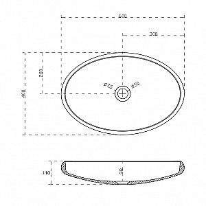Раковина накладная ABBER Stein AS2614 белая матовая купить в интернет-магазине Sanbest