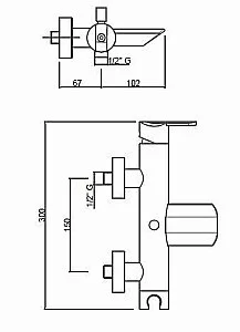 Смеситель для душа Cezares GARDA-VDM купить в интернет-магазине сантехники Sanbest