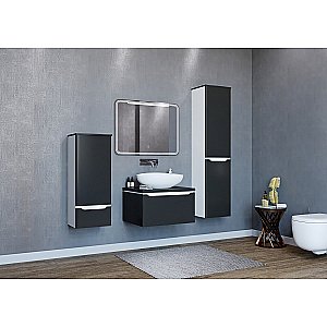 Тумба с раковиной Mixline Виктория 60 547199 графит для ванной в интернет-магазине Sanbest