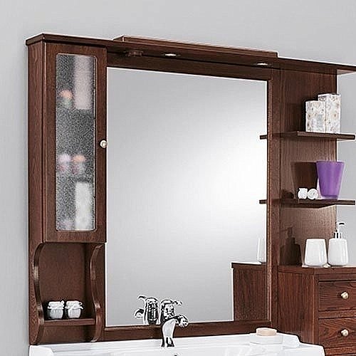 Зеркало со шкафом Eban Eleonora Modular 107 орех в ванную от интернет-магазине сантехники Sanbest