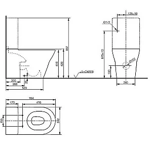 Унитаз напольный TOTO MH TOILET CW161Y#XW  безободковый, с бачком, слив торнадо купить в интернет-магазине Sanbest