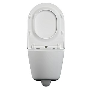 Унитаз подвесной Cersanit NATURE OVAL CO DPL EO c инсталляцией VECTOR/кнопка CORNER хром, с крышкой микролифт, безободковый купить в интернет-магазине Sanbest