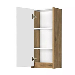 Шкаф подвесной Акватон Сканди 35 белый/дуб рустикальный для ванной в интернет-магазине сантехники Sanbest