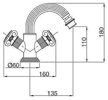 Смеситель для биде Cezares APHRODITE-BS2-01-S1 хром купить в интернет-магазине сантехники Sanbest