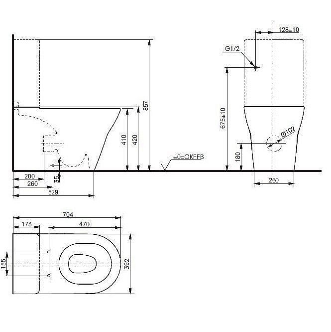 Унитаз напольный TOTO MH TOILET CW161Y#XW  безободковый, с бачком, слив торнадо купить в интернет-магазине Sanbest