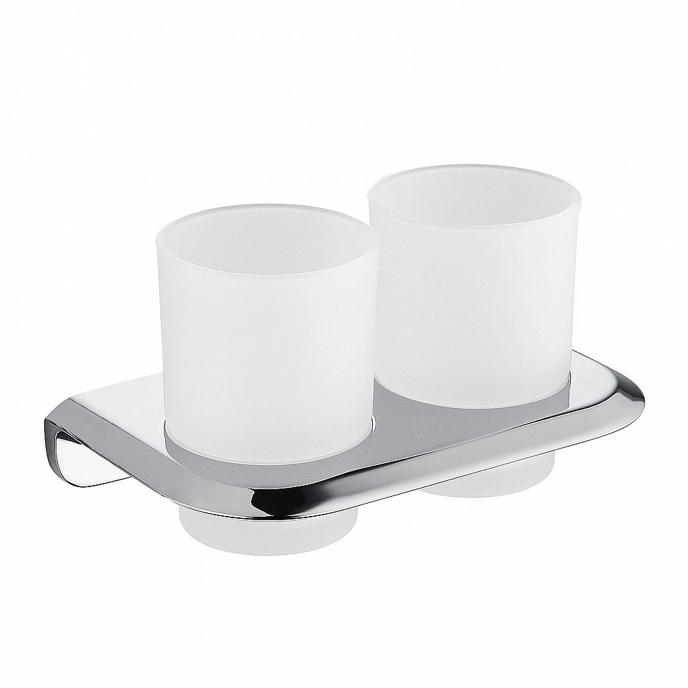 Стакан двойной для зубных щеток Abber NORD AA1557 хром купить в интернет-магазине сантехники Sanbest