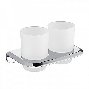 Стакан двойной для зубных щеток Abber NORD AA1557 хром купить в интернет-магазине сантехники Sanbest