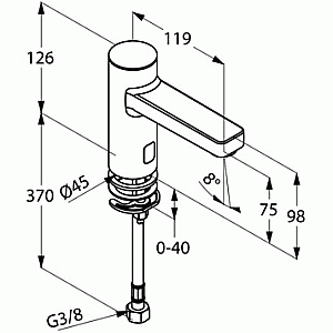 Смеситель для раковины Kludi Zenta 3820205 хром купить в интернет-магазине сантехники Sanbest