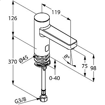 Смеситель для раковины Kludi Zenta 3820205 хром купить в интернет-магазине сантехники Sanbest