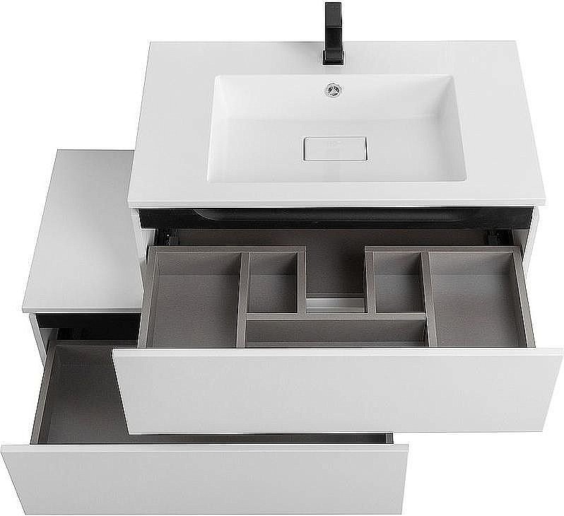 Нижняя тумба Cezares SLIDER-800-1C-PI-BO белый для ванной в интернет-магазине сантехники Sanbest