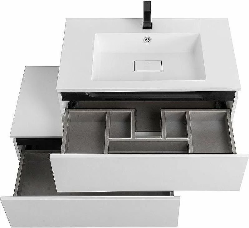 Нижняя тумба Cezares SLIDER-800-1C-PI-BO белый для ванной в интернет-магазине сантехники Sanbest