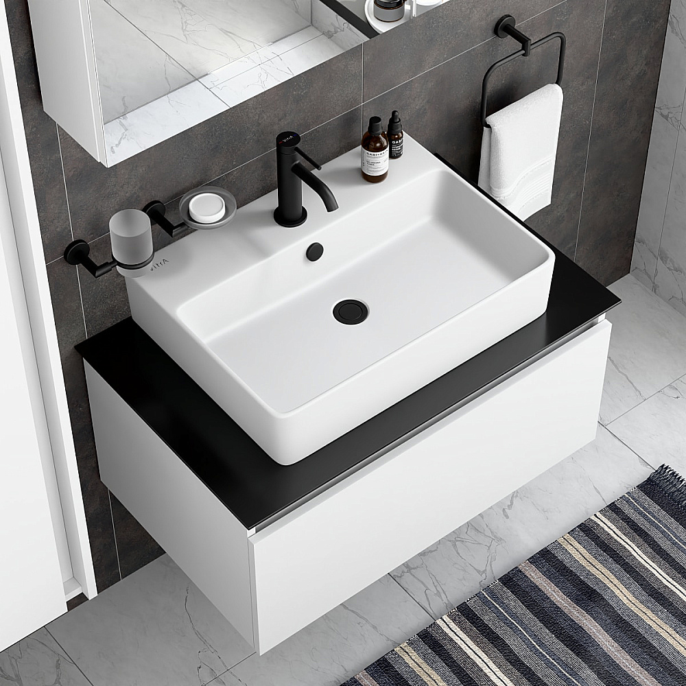 Смеситель для раковины VitrA Minimax Round A4353036EXP матовый черный купить в интернет-магазине сантехники Sanbest