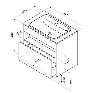 Тумба с раковиной AM.PM Func 80 дуб крафт для ванной в интернет-магазине Sanbest