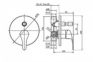 Смеситель для душа Orange Otto M22-500cr купить в интернет-магазине сантехники Sanbest