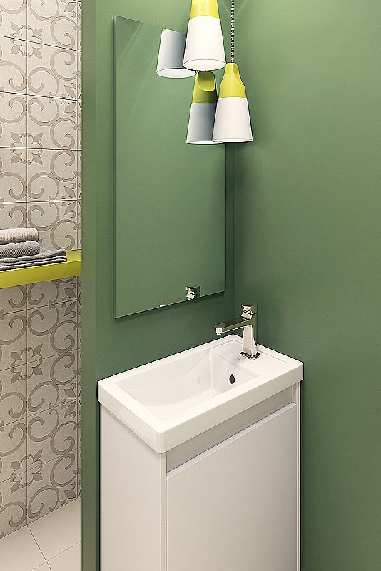 Раковина Kirovit Фостер 45 4640021065907 белая купить в интернет-магазине Sanbest