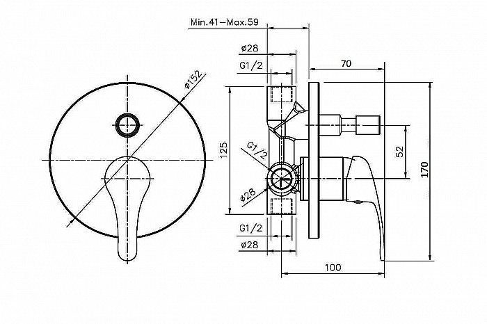 Смеситель для душа Orange Otto M22-500cr купить в интернет-магазине сантехники Sanbest
