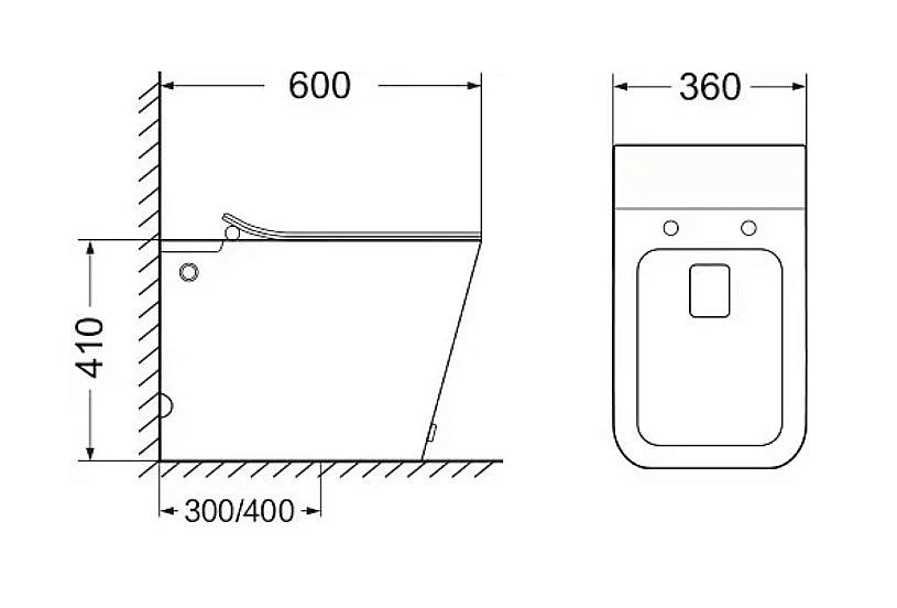 Унитаз SantiLine SL-5033 безободковый, с крышкой микролифт, импульсный смыв купить в интернет-магазине Sanbest