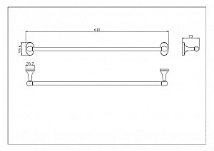 Полотенцедержатель CeramaLux Bell 53508 хром купить в интернет-магазине сантехники Sanbest