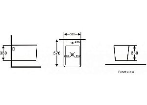Биде подвесное Aquanet Tavr-B2 BL-103-WHB купить в интернет-магазине Sanbest
