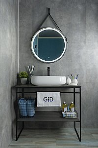 Раковина накладная Gid Geometrico 56 N9243 51135 белая купить в интернет-магазине Sanbest