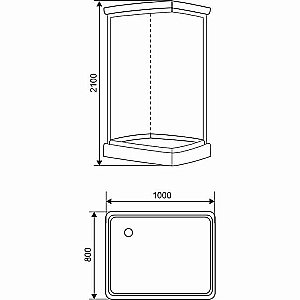 Душевая кабина Arcus Style S-47 80x100 купить в интернет-магазине Sanbest