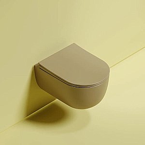 Унитаз подвесной Ceramica Nova Modena CN6063MC безободковый, с крышкой микролифт, капучино матовый купить в интернет-магазине Sanbest