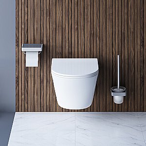 Унитаз подвесной Damixa Skyline DX35C1700SC белый, с крышкой микролифт, безободковый купить в интернет-магазине Sanbest