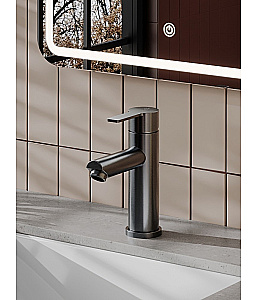 Cмеситель для раковины Agger Easy A3102155 оружейная сталь матовая купить в интернет-магазине сантехники Sanbest