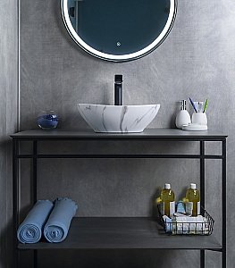 Раковина накладная Gid Lago 41 Mnc138C 54473 под камень глянцевая купить в интернет-магазине Sanbest