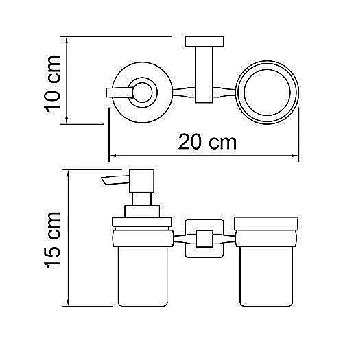 Держатель стакана и диспенсера WasserKRAFT Lippe K-6589 купить в интернет-магазине сантехники Sanbest