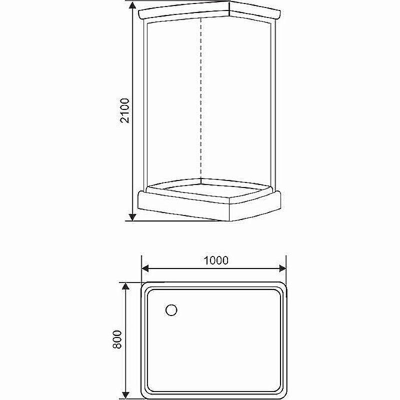 Душевая кабина Arcus Style S-47 80x100 купить в интернет-магазине Sanbest