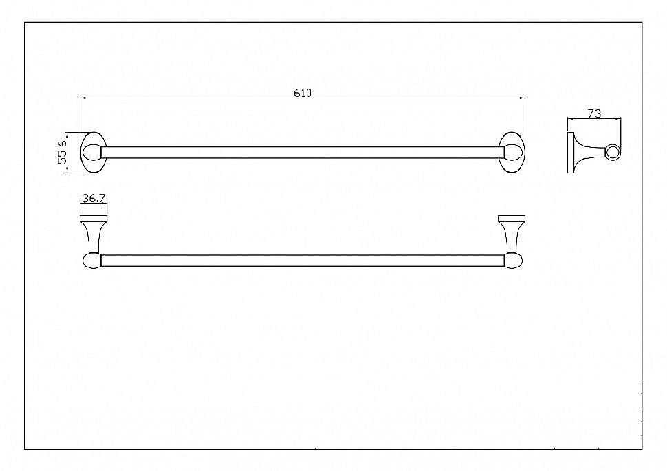 Полотенцедержатель CeramaLux Bell 53508 хром купить в интернет-магазине сантехники Sanbest