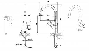 Смеситель для кухни Bravat Miranda F7164208CP-2-ENG купить в интернет-магазине сантехники Sanbest