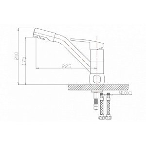 Смеситель для кухни Zorg Sanitary ZR 400 KF-12 Хром купить в интернет-магазине сантехники Sanbest