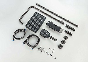 Душевая система Aquatek Поларис AQ3040BGM черная/хром шлифованный купить в интернет-магазине сантехники Sanbest