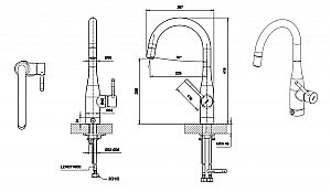 Смеситель для кухни Bravat Miranda F7164208CP-2-ENG купить в интернет-магазине сантехники Sanbest