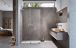 Душевое ограждение Radaway Furo SL Brushed Nickel Walk-in 120 10306638-91-01 стекло прозрачное/профиль брашированный никель купить в интернет-магазине Sanbest