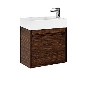 Тумба с раковиной Art&Max Family-M-500-1D-SO-BO/AM-LAV-500-MR-Mini Дуб бурбон для ванной в интернет-магазине Sanbest