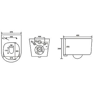 Унитаз подвесной Aquatek Мия AQ2004-00 белый, с крышкой микролифт, безободковый купить в интернет-магазине Sanbest