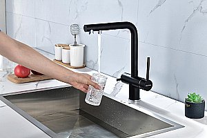 Смеситель для кухни Paulmark Serpentine Se213222-AN антрацит купить в интернет-магазине сантехники Sanbest