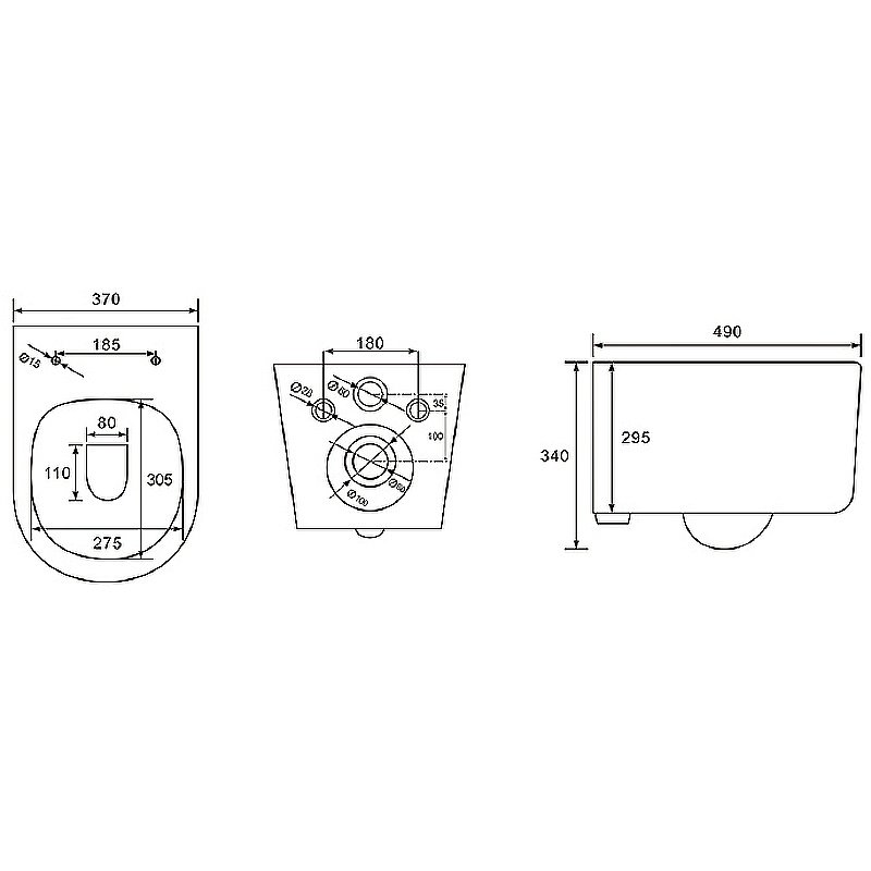 Унитаз подвесной Aquatek Мия AQ2004-00 белый, с крышкой микролифт, безободковый купить в интернет-магазине Sanbest