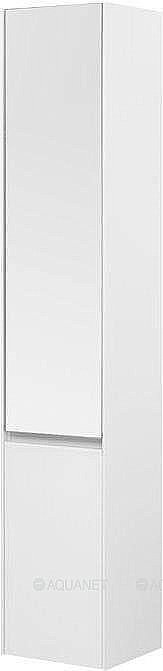 Шкаф-пенал Aquanet Гласс 35 белый для ванной в интернет-магазине сантехники Sanbest