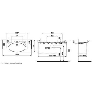 Раковина-консоль Laufen Palace 8.1170.4.000.104.R купить в интернет-магазине Sanbest