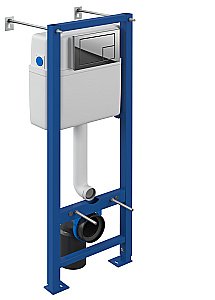 Унитаз подвесной Cersanit NATURE OVAL CO DPL EO c инсталляцией VECTOR/кнопка CORNER хром, с крышкой микролифт, безободковый купить в интернет-магазине Sanbest